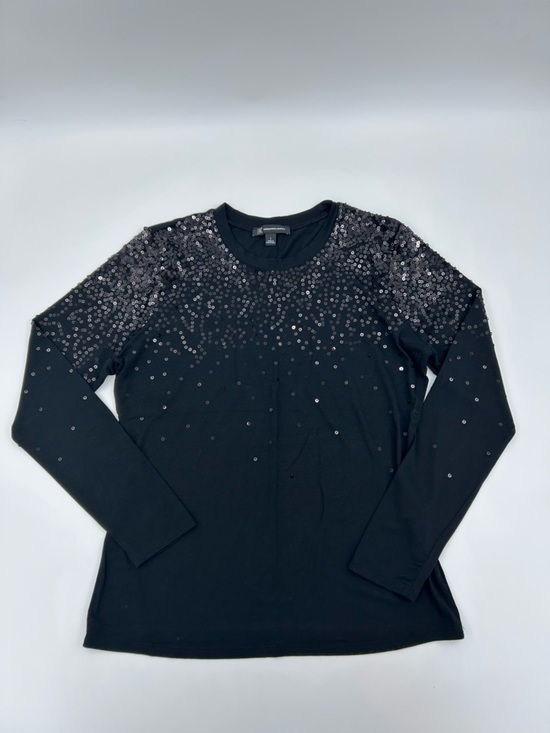 INC International Concepts Tops - INC International Concepts Black Sequin Crewneck Tee L
